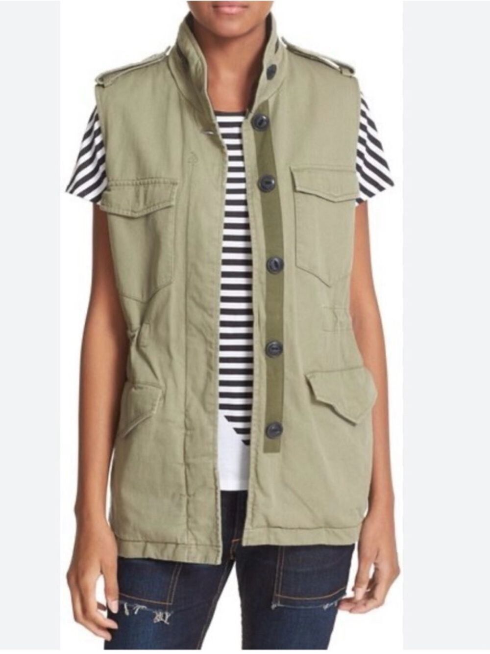 NWT RAG & BONE/JEAN BENNET UTILITY VEST ARMY GREEN